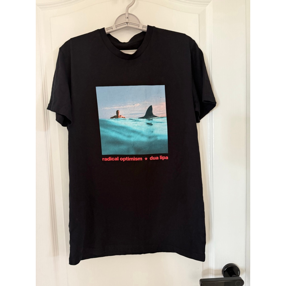 Women's Dua Lipa Black Radical Optimism Tour Short Sleeve Tee M